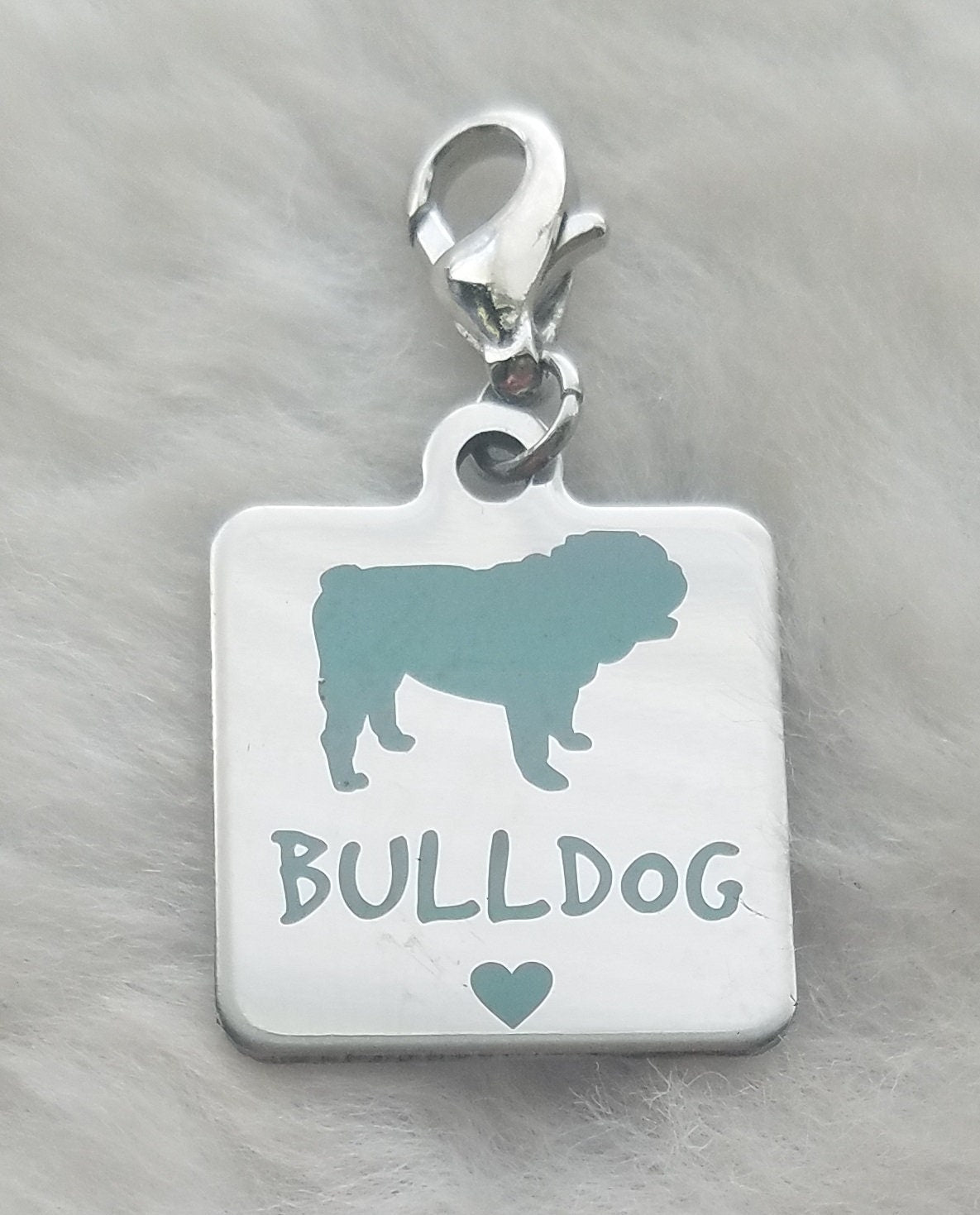 Bulldog Love Charm | Bulldog Charm | Bulldog Jewelry | Bulldog Mom Gift | Bulldog Rescue