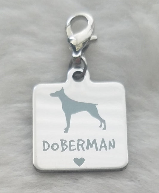 Doberman Love Charm | Doberman Charm | Doberman Jewelry | Doberman Mom Gift | Dobie Mom Gift