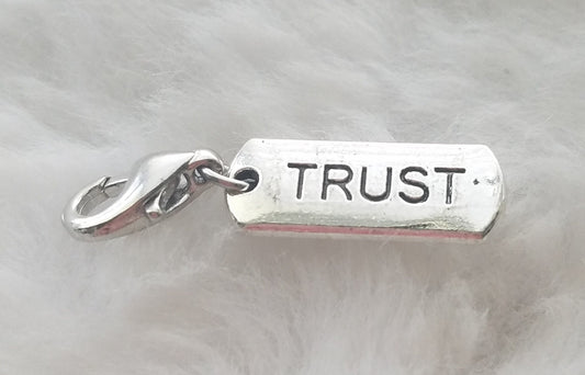 Trust Charm | Trust Tag Charm | Trust Pendant | Faith Charm