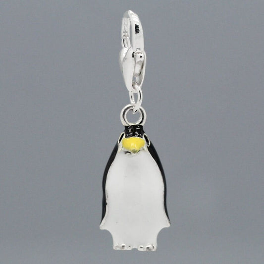 Penguin Charm | Penguin Jewelry | Penguin Pendant | Clip On Charm | Penguin Collector Gift | Gift for Penguin Lover