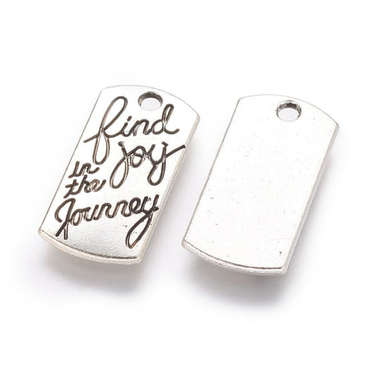 Find Joy in the Journey Charm | Tag Charm | Inspirational Charm | BULK Charms | Wholesale Charms