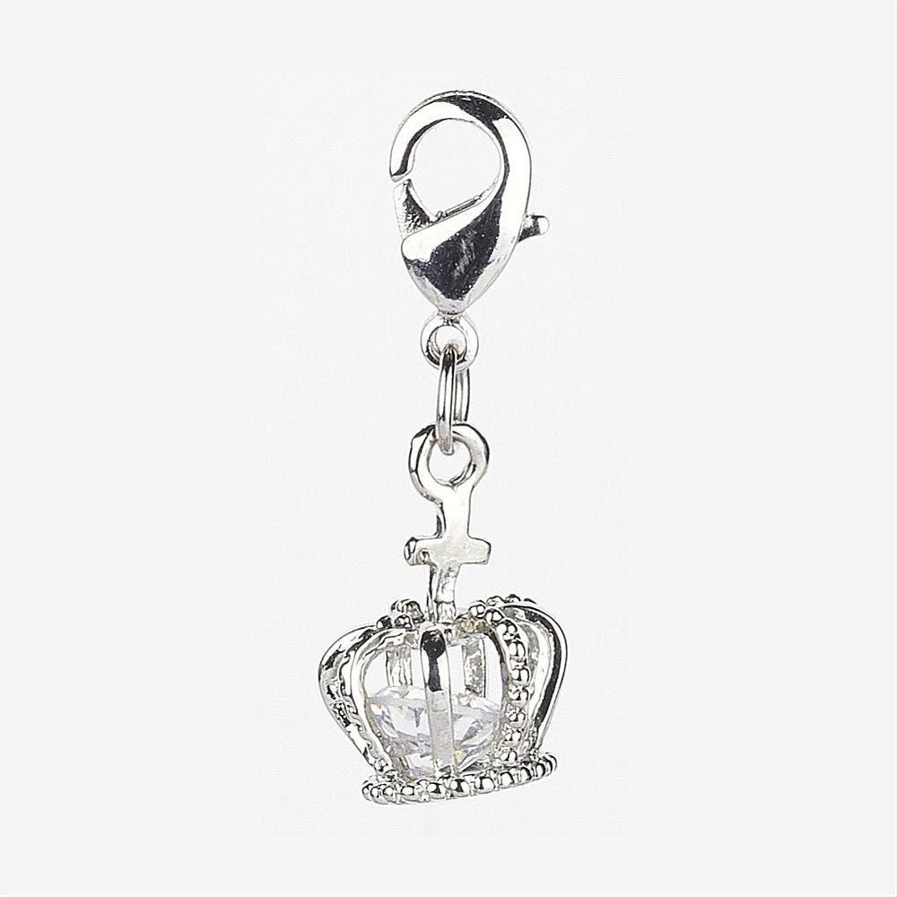 Crystal Princess Crown Charm | Bling Crown | Diamond Crown Charm | Princess Jewelry