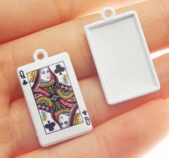 Playing Card Charm | Queen Card Charm | King Card Charm | Card Jewelry