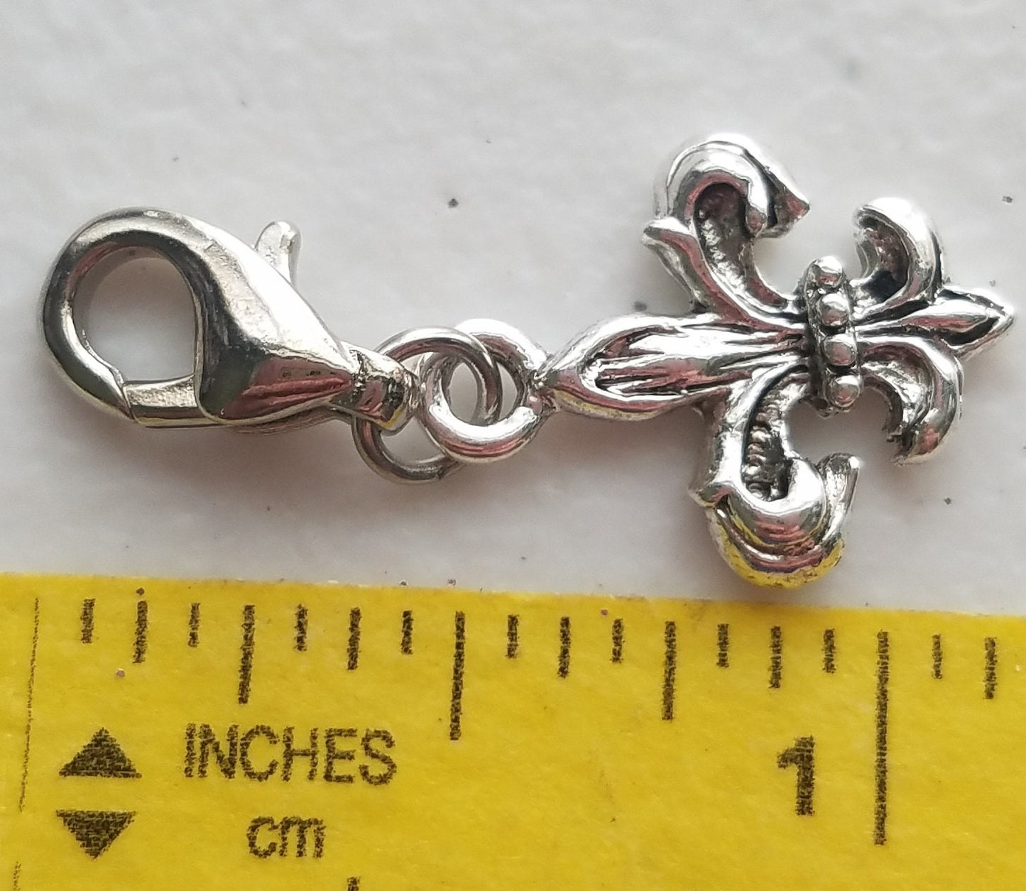 Fleur De Lis Charm | Sterling Silver Plated Pewter