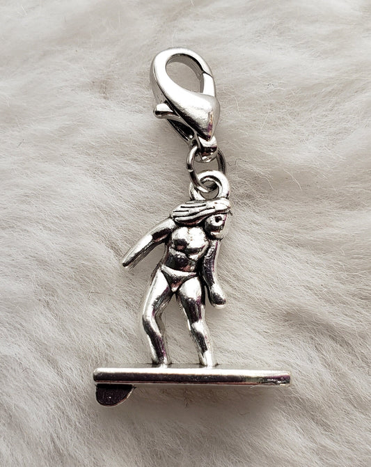 Surfer Girl Charm | Surfer Girl Pendant | Surfing Pendant | Surfing Jewelry | Gift for Surfer | Surfer Gift