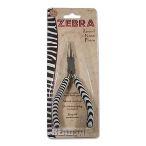 Beadsmith Zebra Round Nose Jewelry Pliers | Jewelry Making Pliers | Comfort Grip Pliers | Wire Loop Pliers