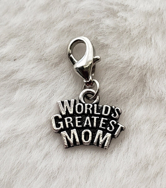 World's Greatest Mom Charm | Best Mom Charm | Mom Jewelry | Mother's Day Gift from Daughter | Gift from Son