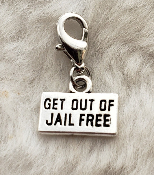 Get Out of Jail Free Charm | Monopoly Jewelry | Game Night Jewelry | Convict Jewelry | Law Enforcement Charm