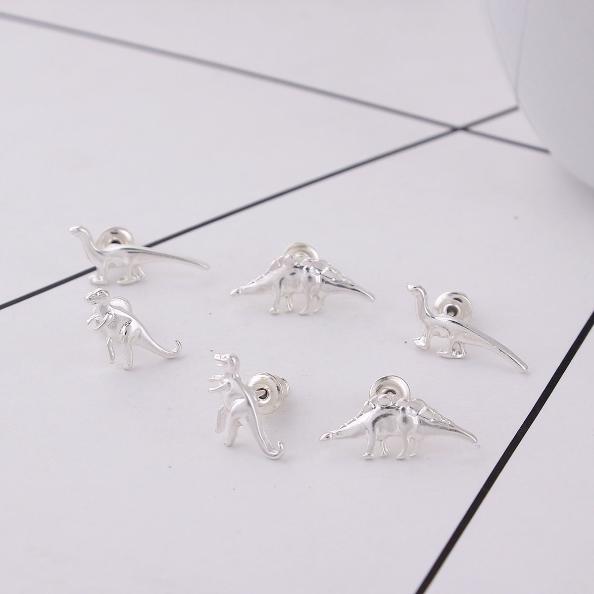 Jurassic Dinosaur Stud Earrings Set | Dinosaur Earrings | Velociraptor Earrings | T Rex Earrings | Paleontologist Gift | Dinosaur Lover Gift