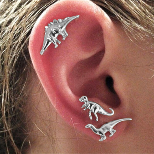 Jurassic Dinosaur Stud Earrings Set | Dinosaur Earrings | Velociraptor Earrings | T Rex Earrings | Paleontologist Gift | Dinosaur Lover Gift