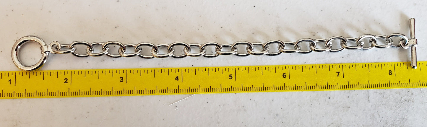 Silver Bracelet Chain | Chunky Chain | Toggle Clasp Bracelet | Jewelry Supply | DIY Jewelry Supply | Gift for Crafter