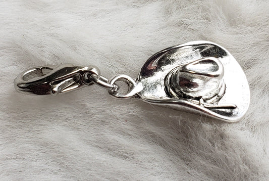 Cowboy Hat Charm | Cowboy Charm | Ten Gallon Hat | Sterling Silver Plated Pewter | Western Charm | Western Jewelry