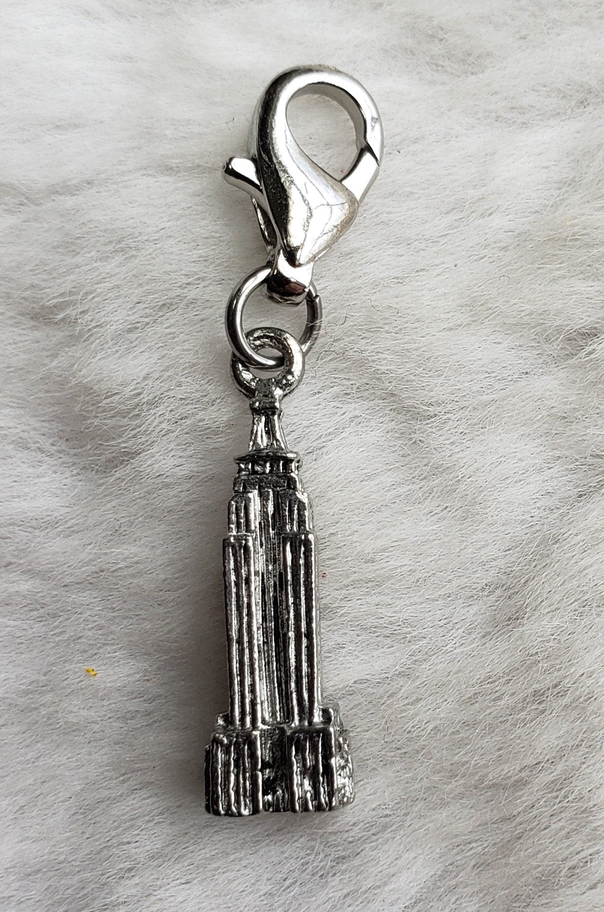 Empire State Building Charm | New York Charm |  Big Apple Charm | Sterling Silver Plated Pewter