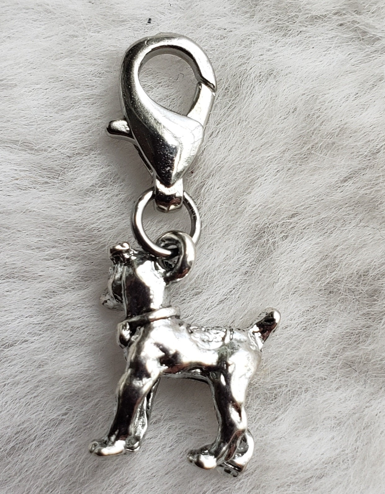 Jack Russell Charm | Jack Russell Pendant | Jack Russell Jewelry | Gift for Dog Mom | Sterling Silver Plated Pewter