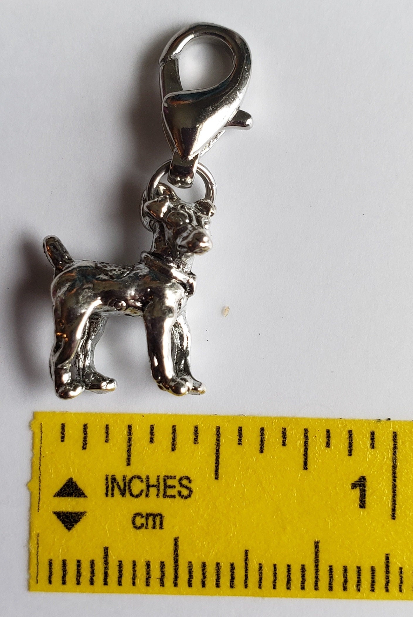 Jack Russell Charm | Jack Russell Pendant | Jack Russell Jewelry | Gift for Dog Mom | Sterling Silver Plated Pewter