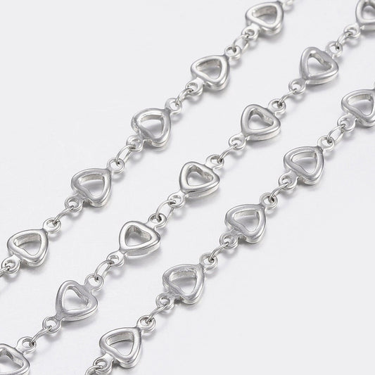 Heart Jewelry Chain #3 | Novelty Chain | Heart Chain | DIY Jewelry Making -  10mm x 5mm x 1.5mm