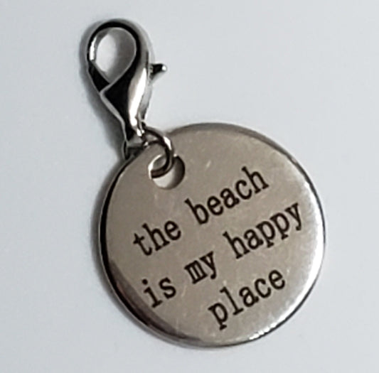 The Beach is My Happy Place | Gift for Best Friend | Gift for Sister | Vacation Souvenir | Beach Charm | Beach Jewelry