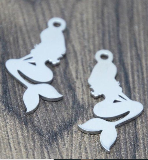 Mermaid Silhouette Charm | Mermaid Charm | Mermaid Jewelry | Mermaid Pendant | Mermaid Gift