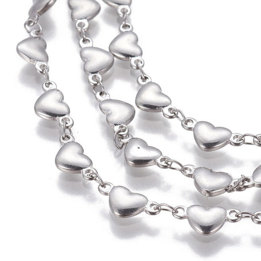 Heart Pattern Chain | Jewelry-Making Chain | Jewelry Supply | Craft Making Supplies | DIY Jewelry | Crafter Gift