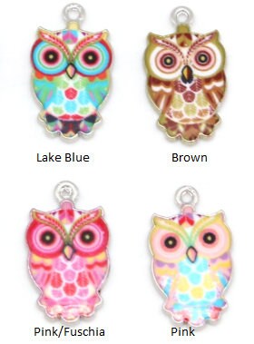 Colorful Owl Pendant | Owl Lover Gift | Owl Collector Gift | Cute Owl Jewelry