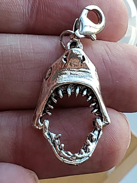 Shark Charm | Shark Pendant | Shark Jewelry | Gift for Shark Lover | Shark Lover Gift | Charm for Bracelet | Charm for Necklace