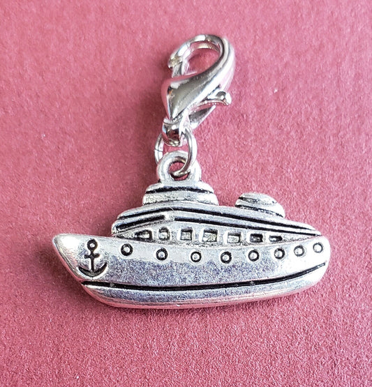 Cruise Ship Charm | Ship Jewelry | Cruise Jewelry | Clip On Charm