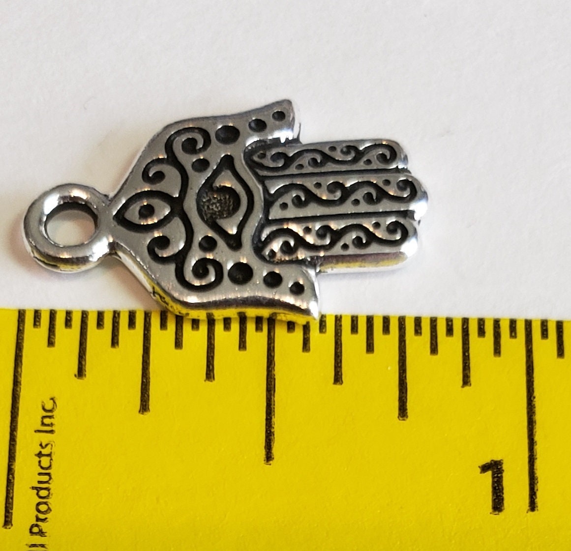 TierraCast Charm | Hamsa Charm | Hamsa Pendant | Hamsa Jewelry | Evil Eye Charm