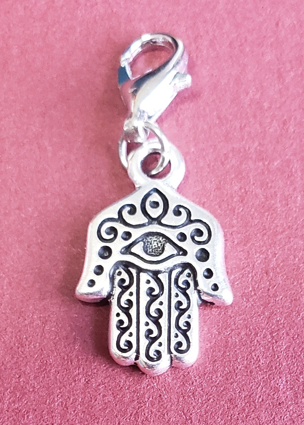 TierraCast Charm | Hamsa Charm | Hamsa Pendant | Hamsa Jewelry | Evil Eye Charm