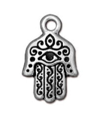 TierraCast Charm | Hamsa Charm | Hamsa Pendant | Hamsa Jewelry | Evil Eye Charm