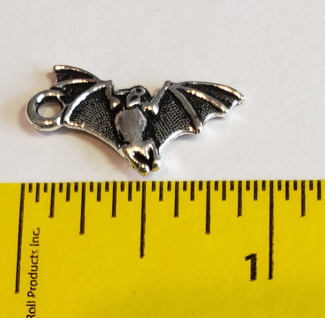 TierraCast Charm | Flying Bat Charm | Halloween Charm | Halloween Bat Charm