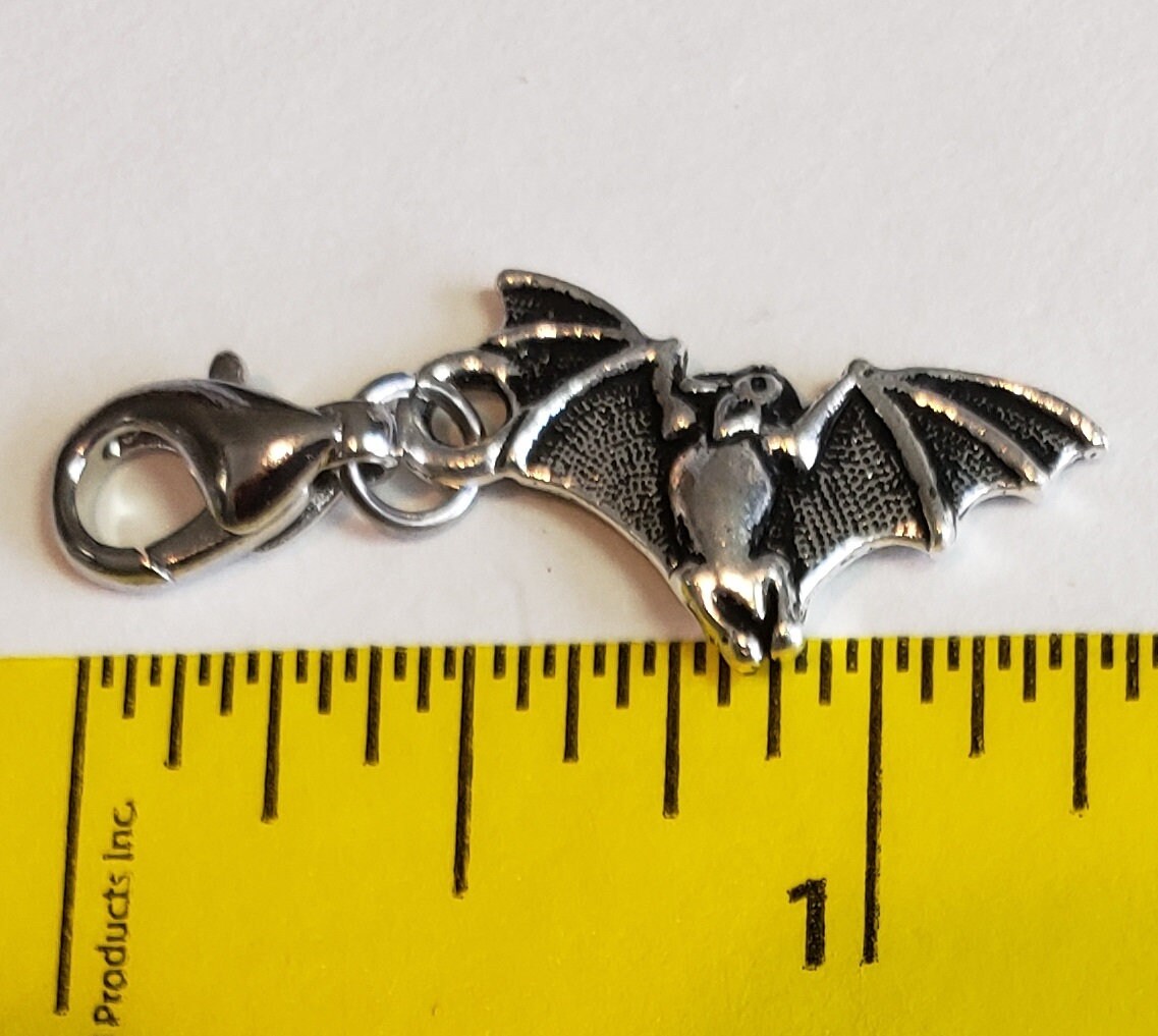 TierraCast Charm | Flying Bat Charm | Halloween Charm | Halloween Bat Charm