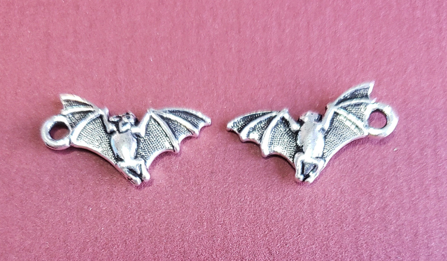 TierraCast Charm | Flying Bat Charm | Halloween Charm | Halloween Bat Charm