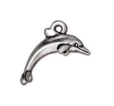 TierraCast Charm | Dolphin Charm | Dolphin Jewelry | Mermaid Charm | Porpoise Charm | Ocean Charm | Ocean Jewelry