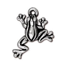 TierraCast Charm | Leap Frog Charm | Frog Jewelry | Frog Gift | Frog Collector Gift