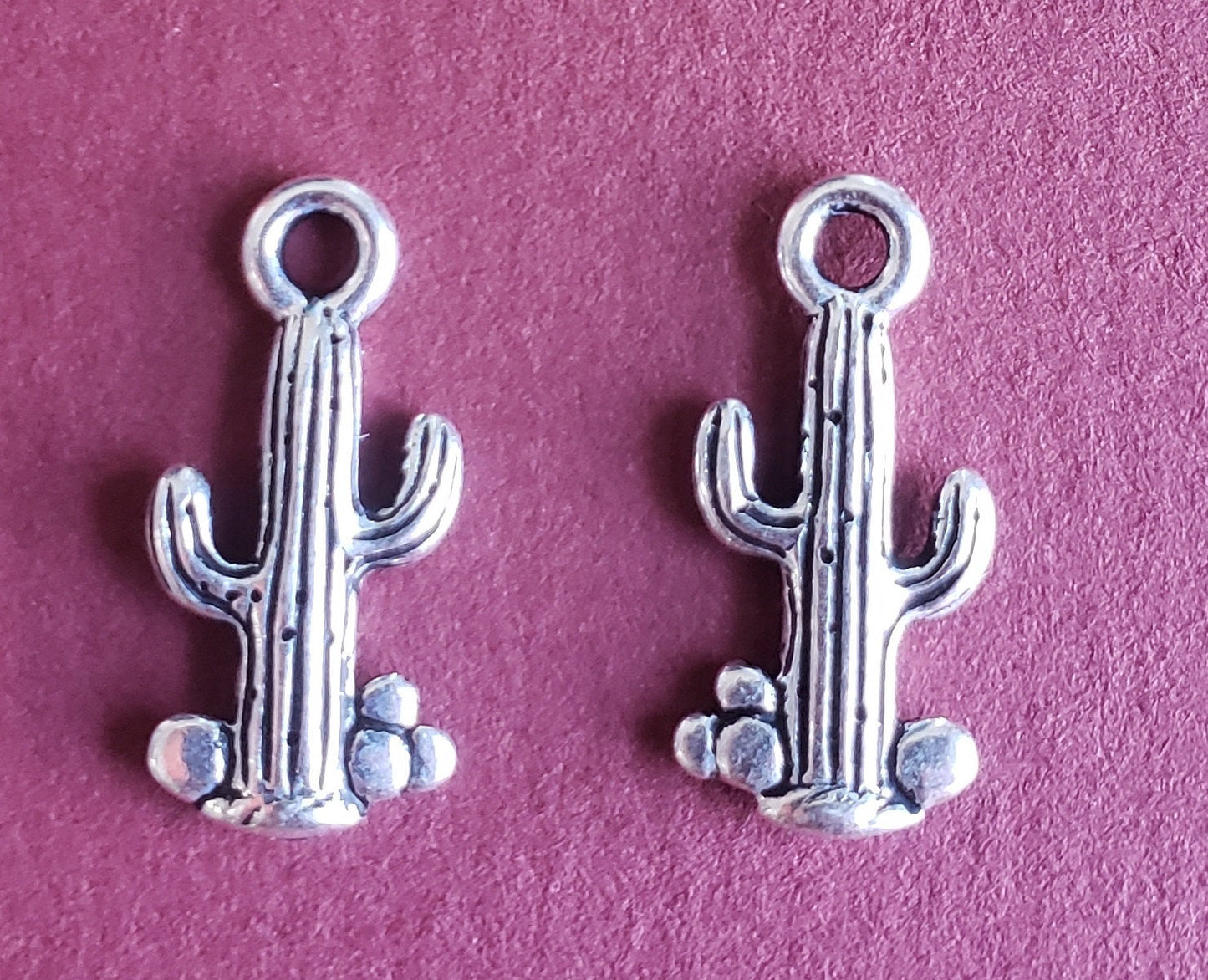 TierraCast Charm | Seguaro Cactus Charm | Cactus Jewelry | Desert Charm | Southwest Charm