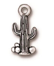 TierraCast Charm | Seguaro Cactus Charm | Cactus Jewelry | Desert Charm | Southwest Charm