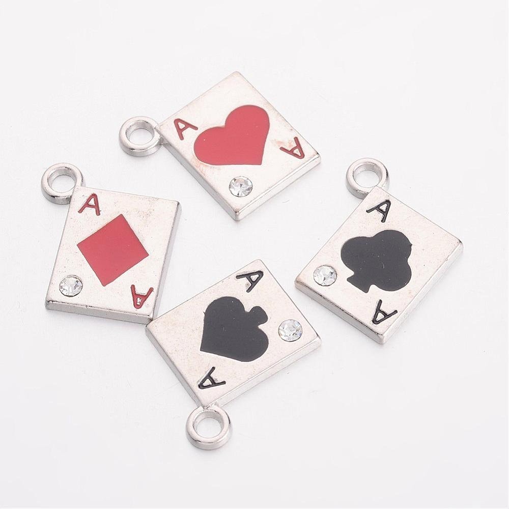 Ace Charm | Ace of Hearts | Ace of Diamonds | Ace of Spades | Ace of Clubs | Gift for Gambler | Gambler Gift | Bridge Gift