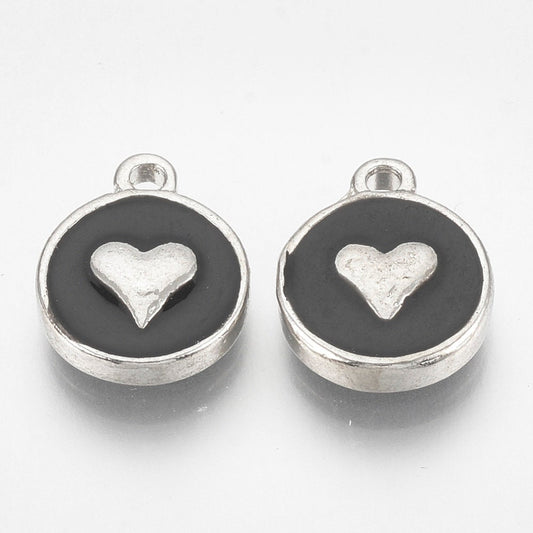 Silver Heart Charm | Heart Tag Charm | Love Charm | Love Gift | Gift for Lover