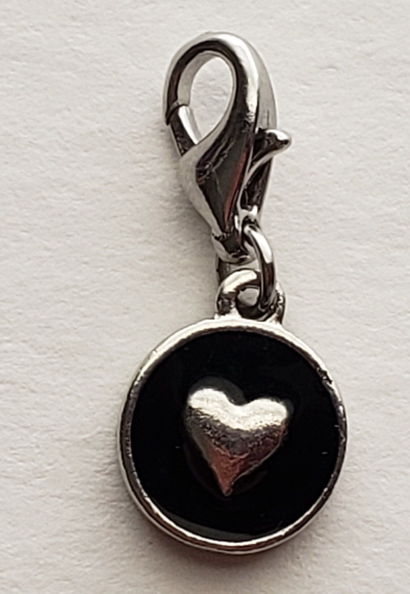 Silver Heart Charm | Heart Tag Charm | Love Charm | Love Gift | Gift for Lover