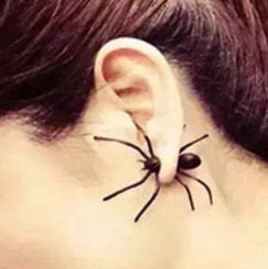 Creepy Spider Earrings | Black Spider Earrings | Spider Jewelry | Halloween Jewelry