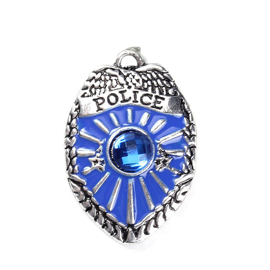 Police Officer Charm | Police Badge Charm | Police Jewelry | Law Enforcement Charm | Law Enforcement Jewelry