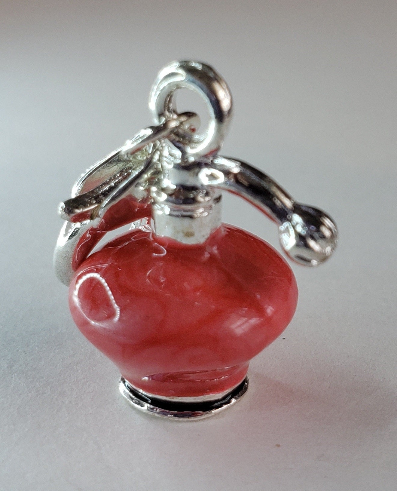 Red Perfume Atomizer Charm | Clip-on Charm | Diva Charm | Girly Girl Jewelry | Perfume Charm