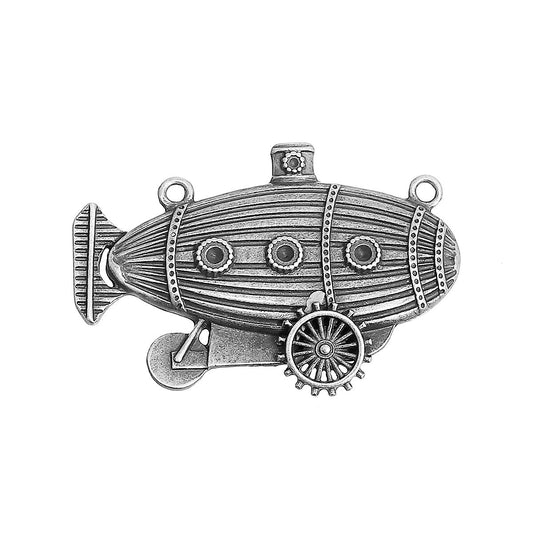 Blimp Jewelry | Dirigibles | Zeppelin Steampunk Connectors | Bold Statement Items | TWO Pieces