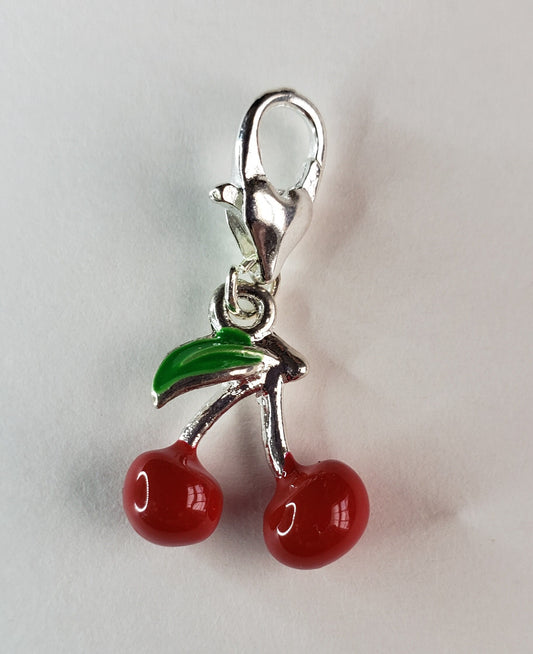 Cherry Charm | Cherry Jewelry | Gift for Cherry Lover | Clip On Charm | Charm for Bracelet