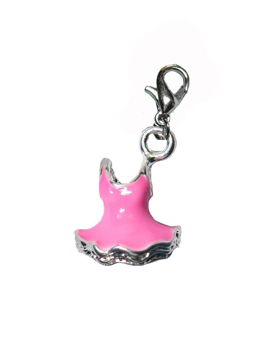 Cute Tutu Charm | Ballerina Charm | Dress Charm | Cheerleader Dress Charm | Pink Tutu | Black Tutu | Pink Dress | Black Dress