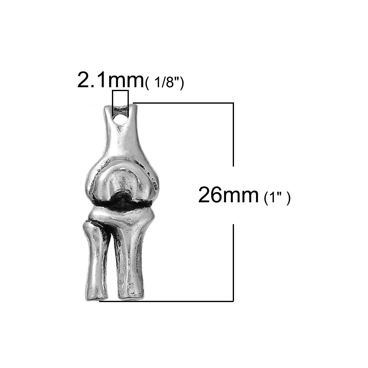 Anatomical Human Knee Charm | Gift for Orthopedic | Gift for Doctor | Gift for PA |