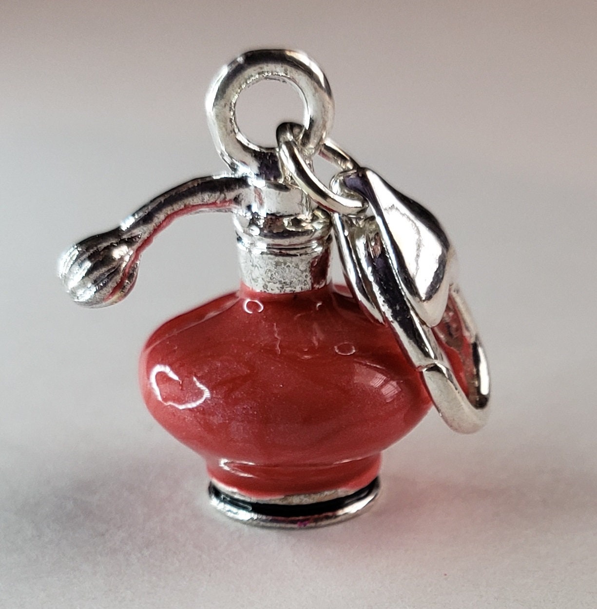 Red Perfume Atomizer Charm | Clip-on Charm | Diva Charm | Girly Girl Jewelry | Perfume Charm