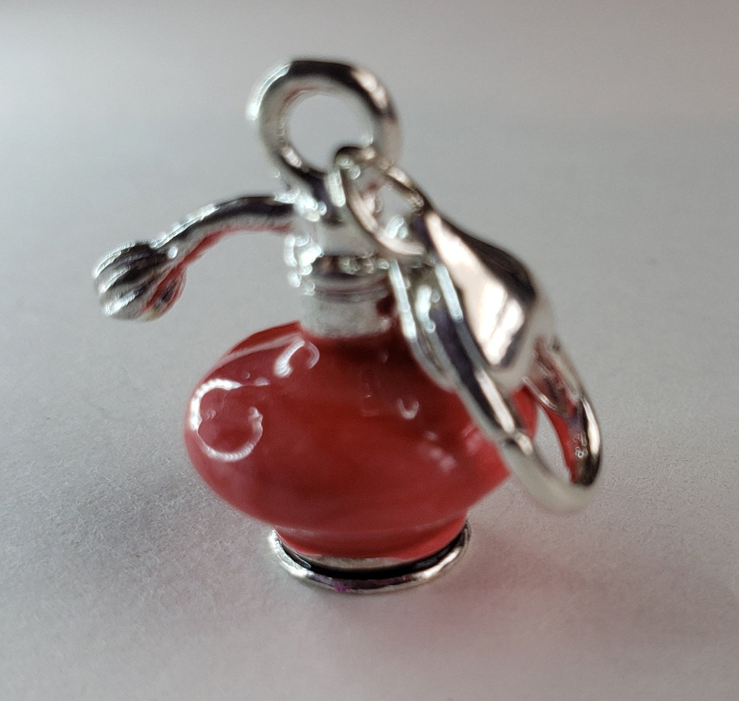 Red Perfume Atomizer Charm | Clip-on Charm | Diva Charm | Girly Girl Jewelry | Perfume Charm