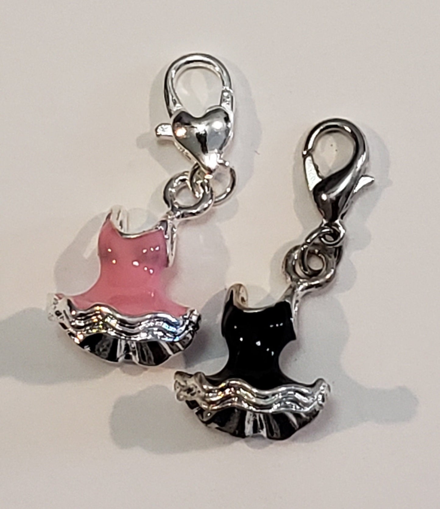 Cute Tutu Charm | Ballerina Charm | Dress Charm | Cheerleader Dress Charm | Pink Tutu | Black Tutu | Pink Dress | Black Dress