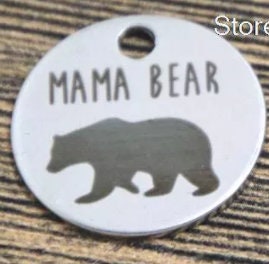 Mama Bear Charm | Mama Bear Pendant | Mom Gift | Gift for Mom | Mother Gift | Mother's Day Gift